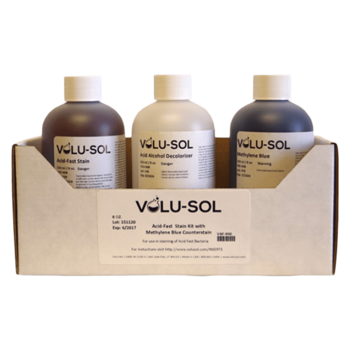 Volu-Sol Acid-Fast Stain (Ziehl-Neelsen), 16 oz Bottle