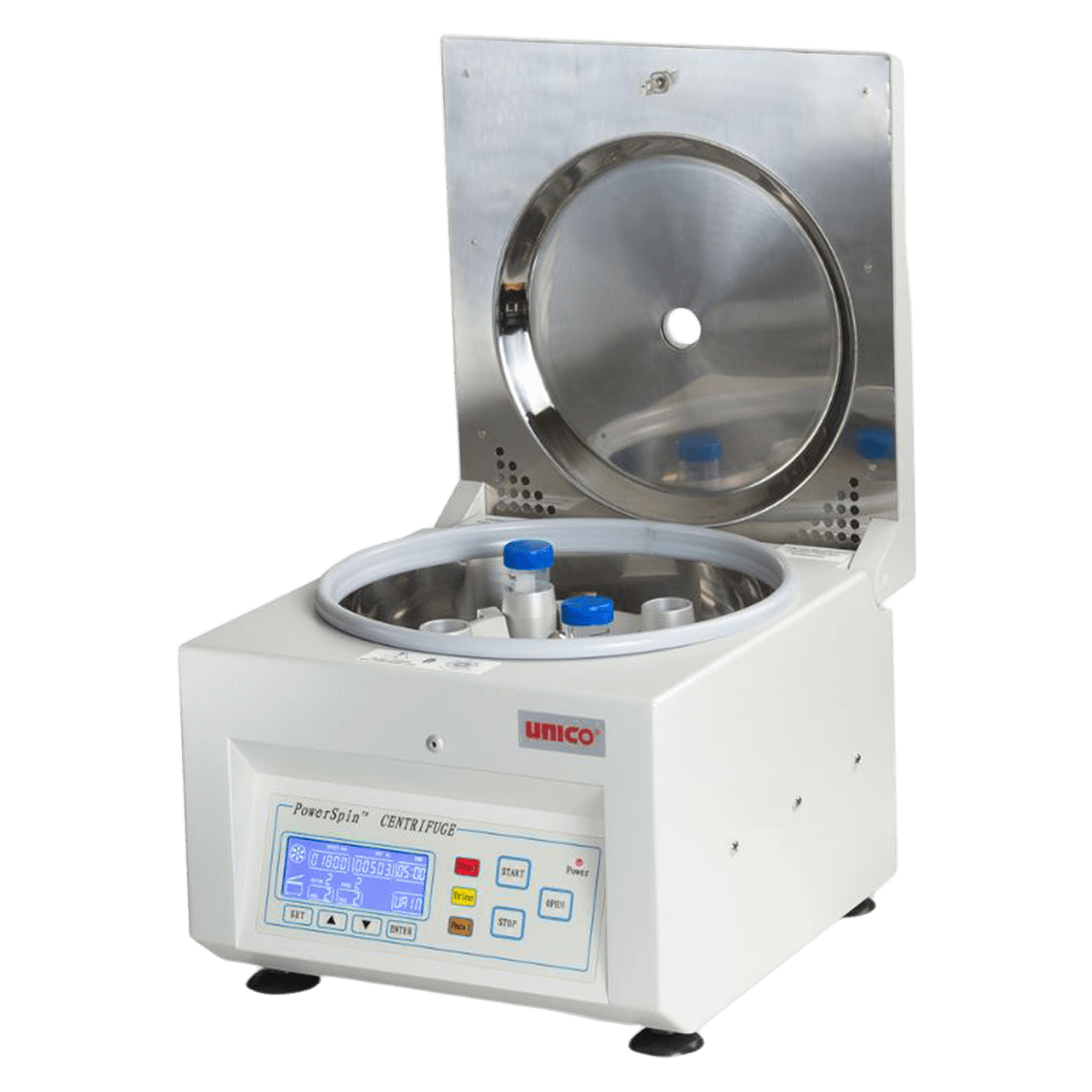 Unico Powerspin DX Variable Speed Centrifuge, 4-Place Horizontal Rotor, 500-3400 rpm