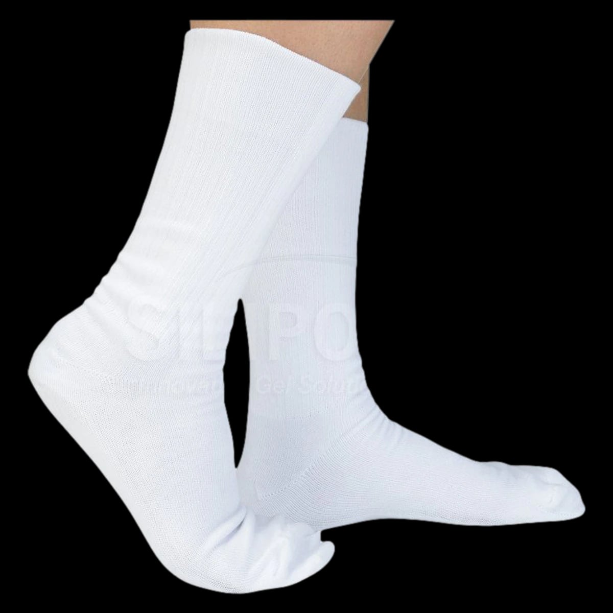 Silipos Soft Sock Compression Socks, Cotton/Gel, White, XL (US 13-16)