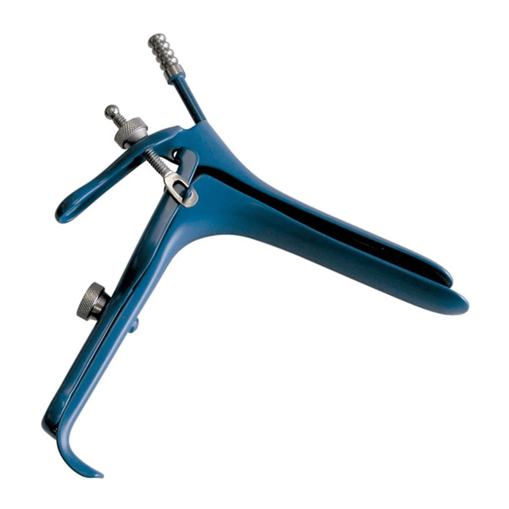 Pederson Vaginal Speculum, Stainless Steel with Insulated Coating, Blue, LEEP-Compatible, Each