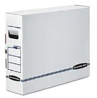 Fellowes Bankers Box X-Ray Storage Box, 15.75" x 5.25" x 19.75", White/Blue, 6/Case