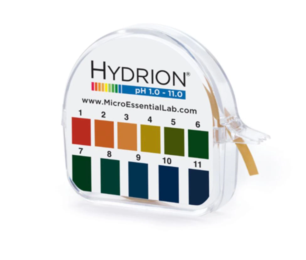 Hydrion pH Test Strips, 1-11 Range, 10/Box