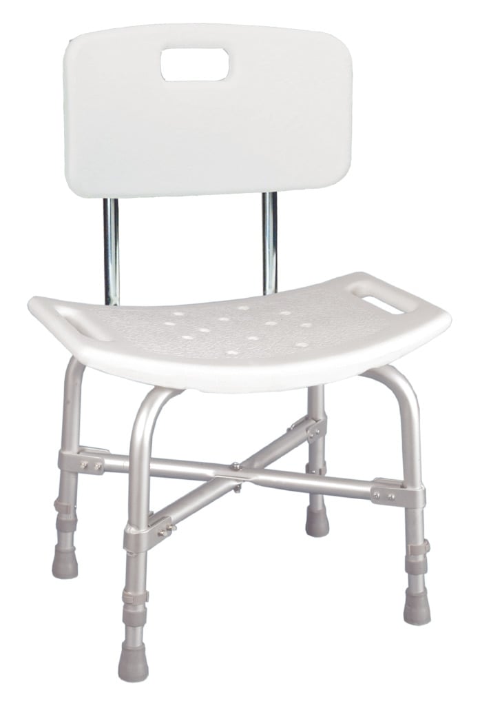 Drive Medical Deluxe Bariatric Shower Chair with Back, 500 lb Capacity, Aluminum/Plastic