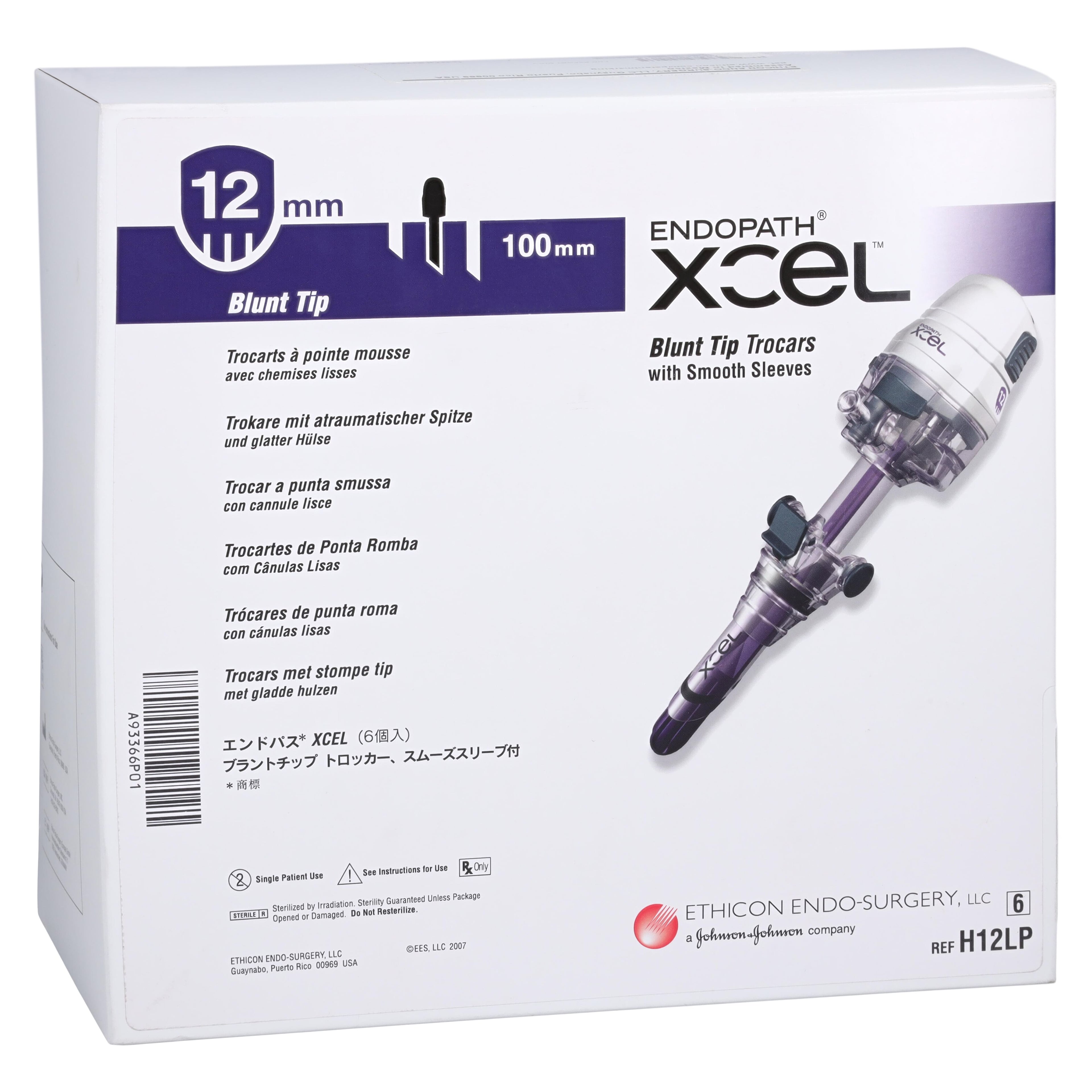 Endopath Xcel Surgical Trocar, 12mm x 100mm, Blunt Tip, Smooth Sleeve