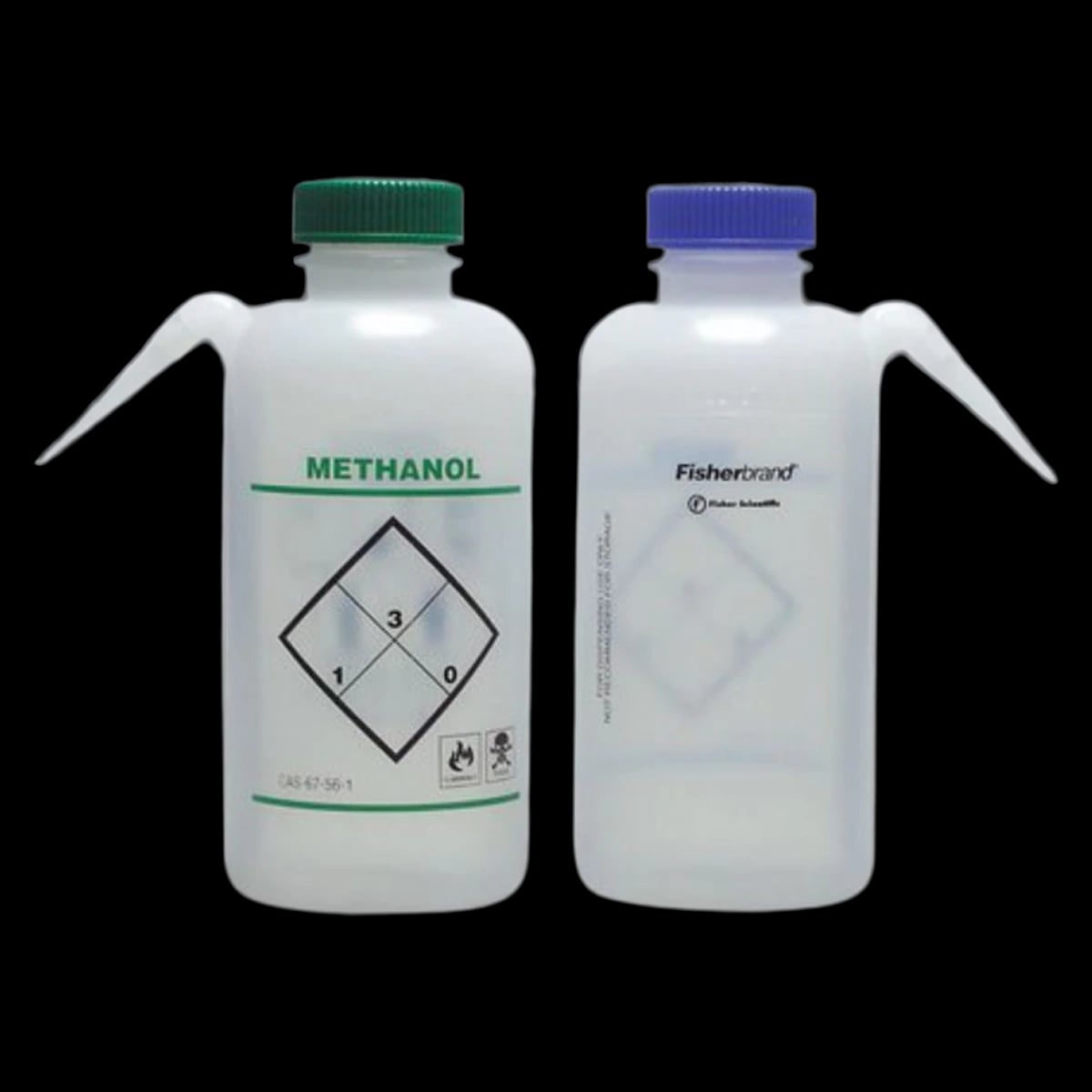 Fisherbrand Bleach Wash Bottle, LDPE, Clear, 500 mL, 6/Case