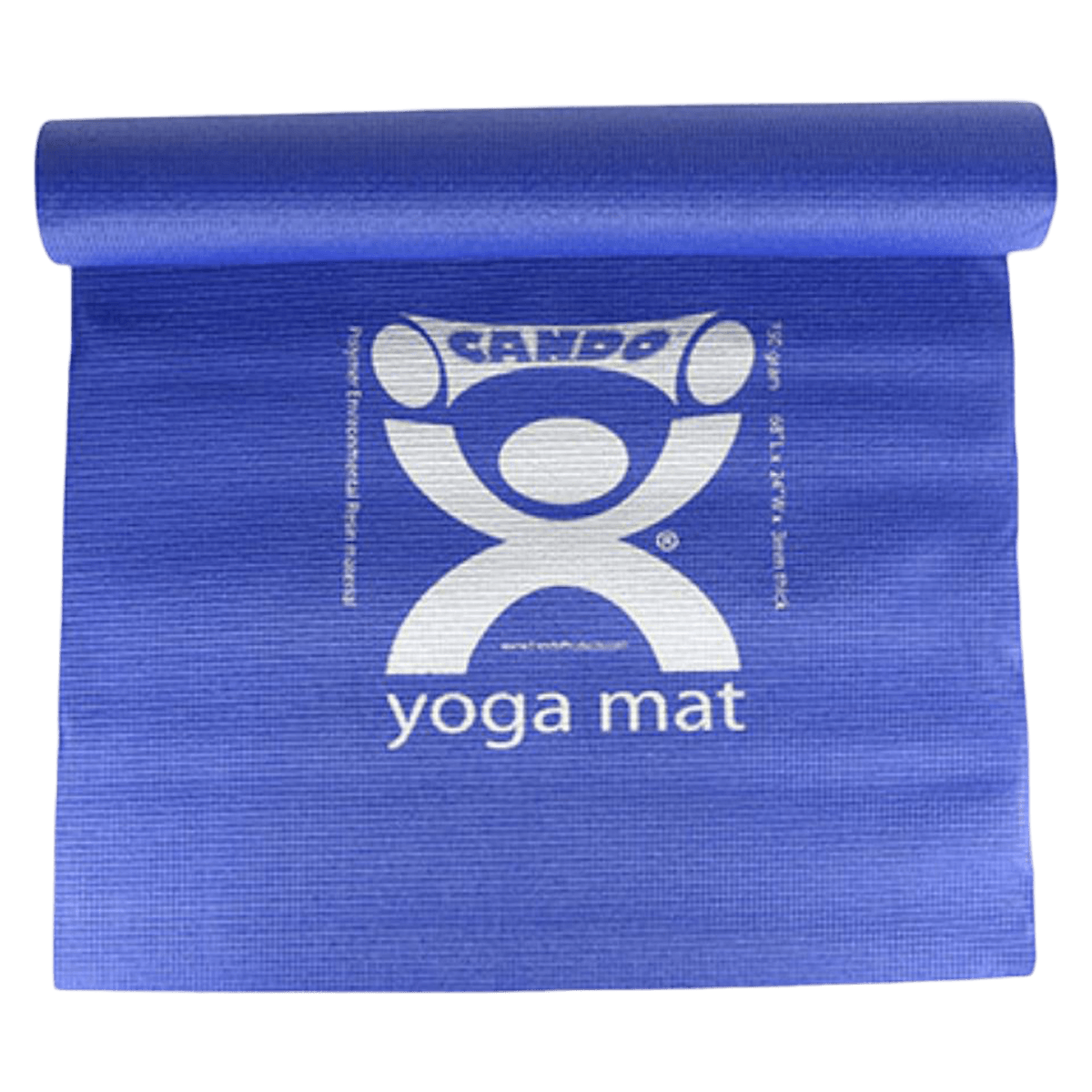 CanDo Yoga/Pilates Mat, Blue, Polymer Resin, 68" x 24"
