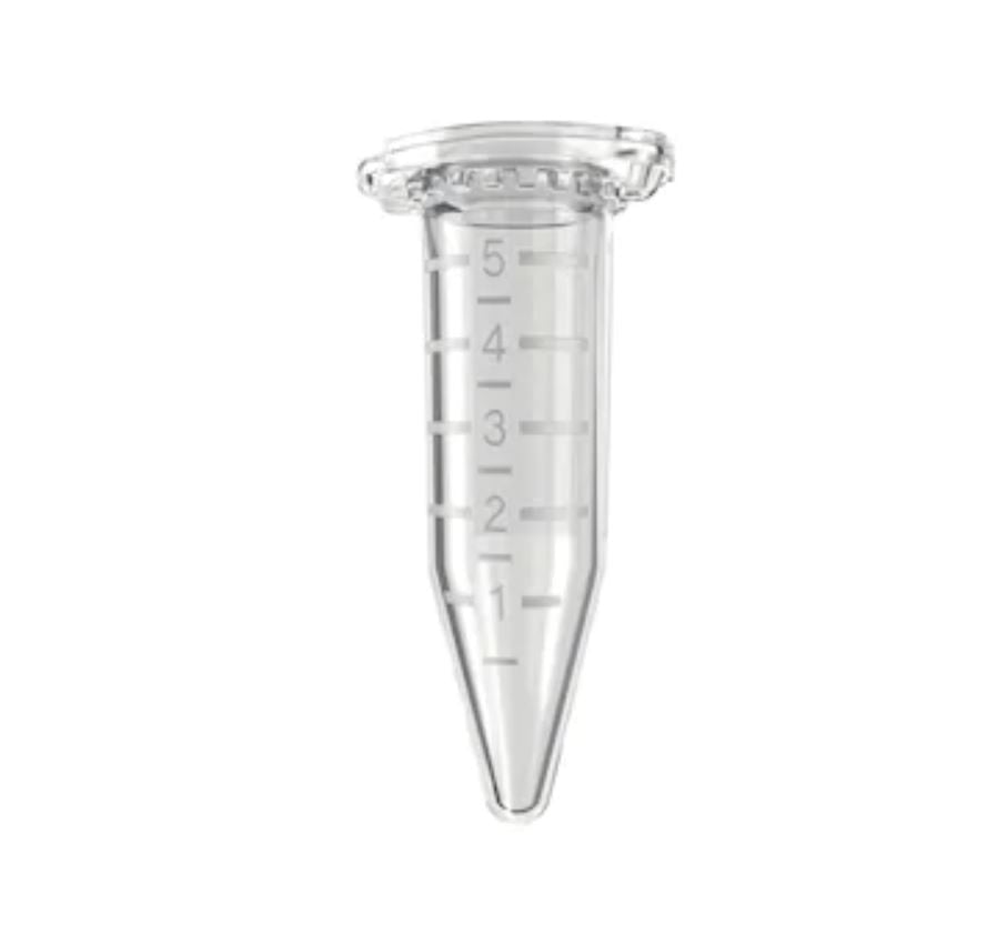Eppendorf Centrifuge Tube, 5mL, Graduated, Non-Sterile, Disposable, Snap Cap, 200/Pack