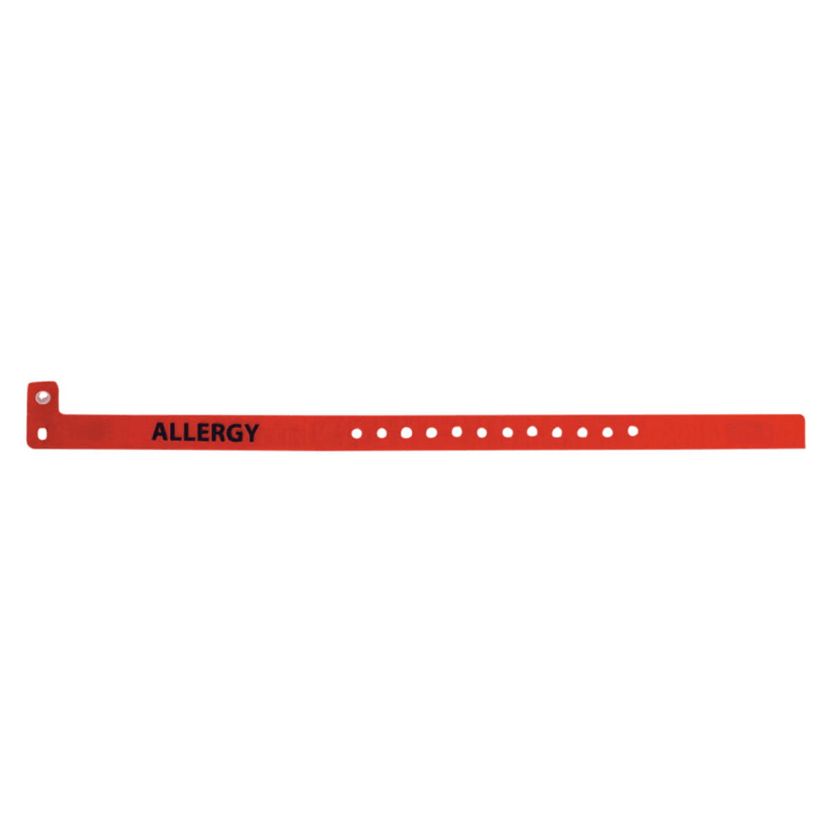ClearImage Alert Wristband, Vinyl, Permanent Snap, Pre-Printed 'Allergy', Adult/Pediatric, Candy Apple, 10-1/4", Disposable, 500/Box