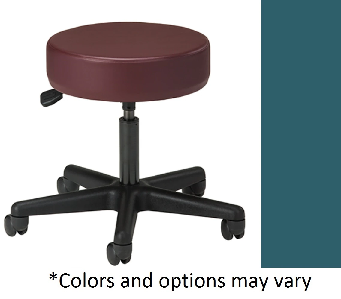 Clinton Industries Standard Series Pneumatic Swivel Exam Stool, Slate Blue, 250 lb Capacity