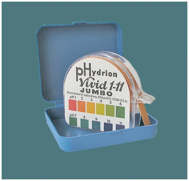 Hydrion Micro Essential Lab pH Test Strips, 1-11 Range, Each