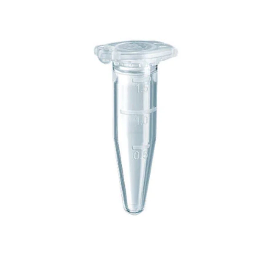 Eppendorf Safe-Lock Microcentrifuge Tube, Polypropylene, 1.5 mL, Graduated, Clear, Snap Cap, Conical Bottom, Autoclavable, 100/Case