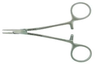Halsey Needle Holder, Serrated Jaw, Left-Handed, 5-1/8" (13 cm), Stainless Steel