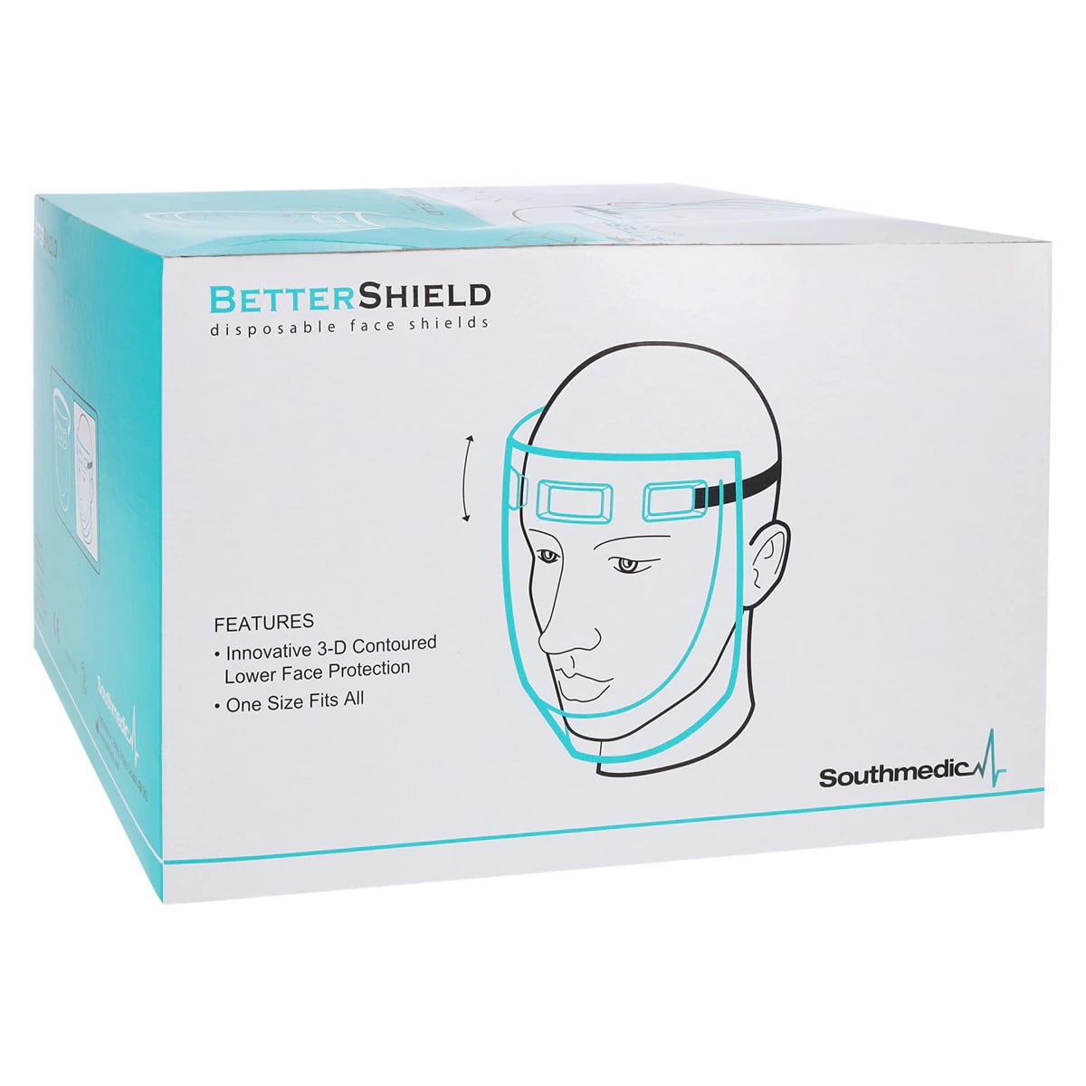Southmedic BetterShield Safety Shield, Clear, 100/Box