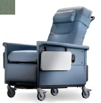 Champion 56 Series Transport Recliner with Bar Table and Cup Holder, 500 lb Capacity, Gray