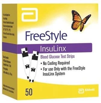 FreeStyle Insulinx Blood Glucose Test Strips, CLIA Waived, 50 Count, 12/Case
