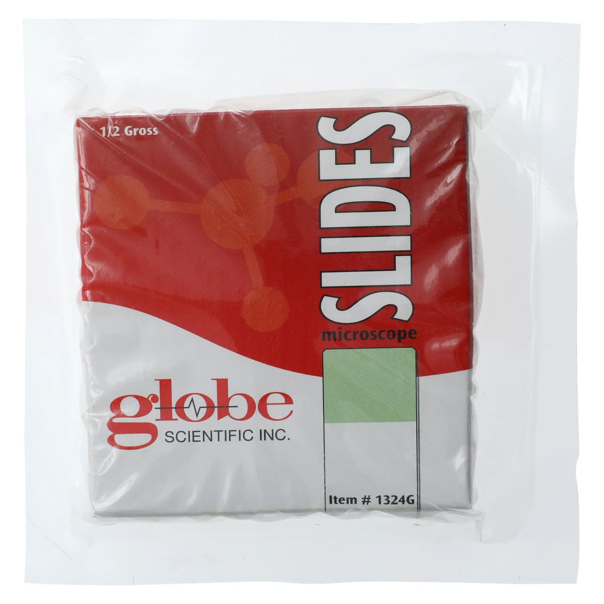 Globe Scientific Frosted Microscope Slides, 25x75mm, Green, Ground Edges/Safety Corners, 1440/Case