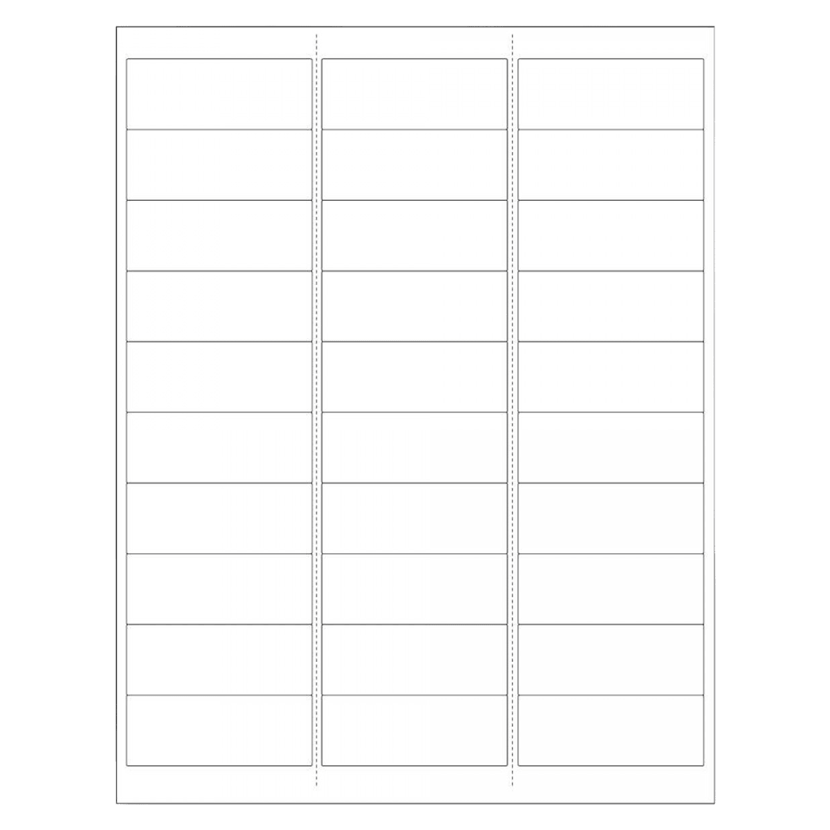 Precision Dynamics Chart Labels, Large Portrait, White, 2-5/8" x 1", 1000/Case