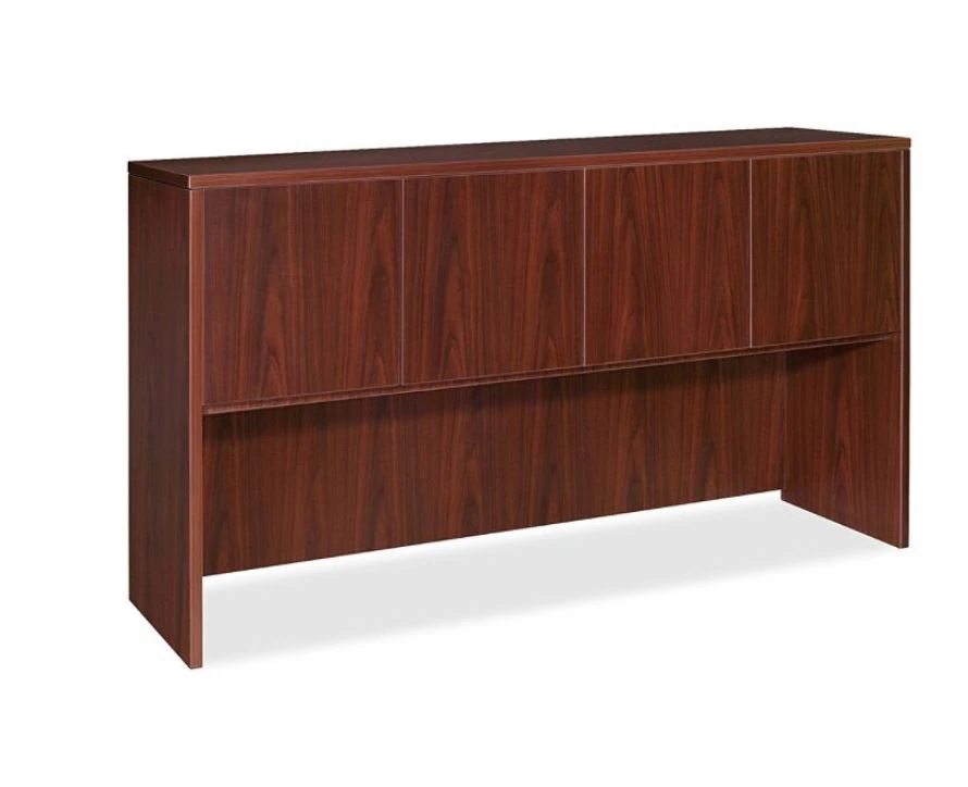 Lorell Essentials 69000 Series Hutch with Doors, Mahogany
