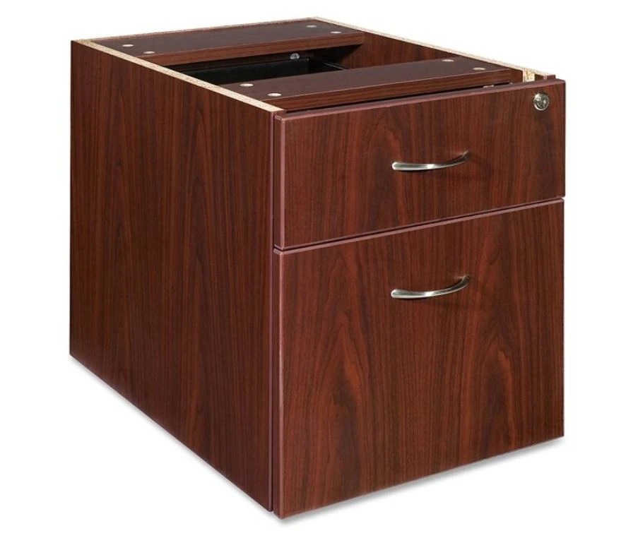 Lorell Essentials 69000 Series Pedestal Box/File, Mahogany