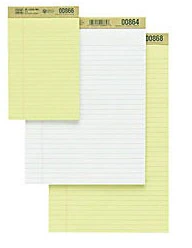 Nature Saver Canary Legal Ruled Pads, 50 Sheets, 8.5" x 11.75", 12 Pads per Box