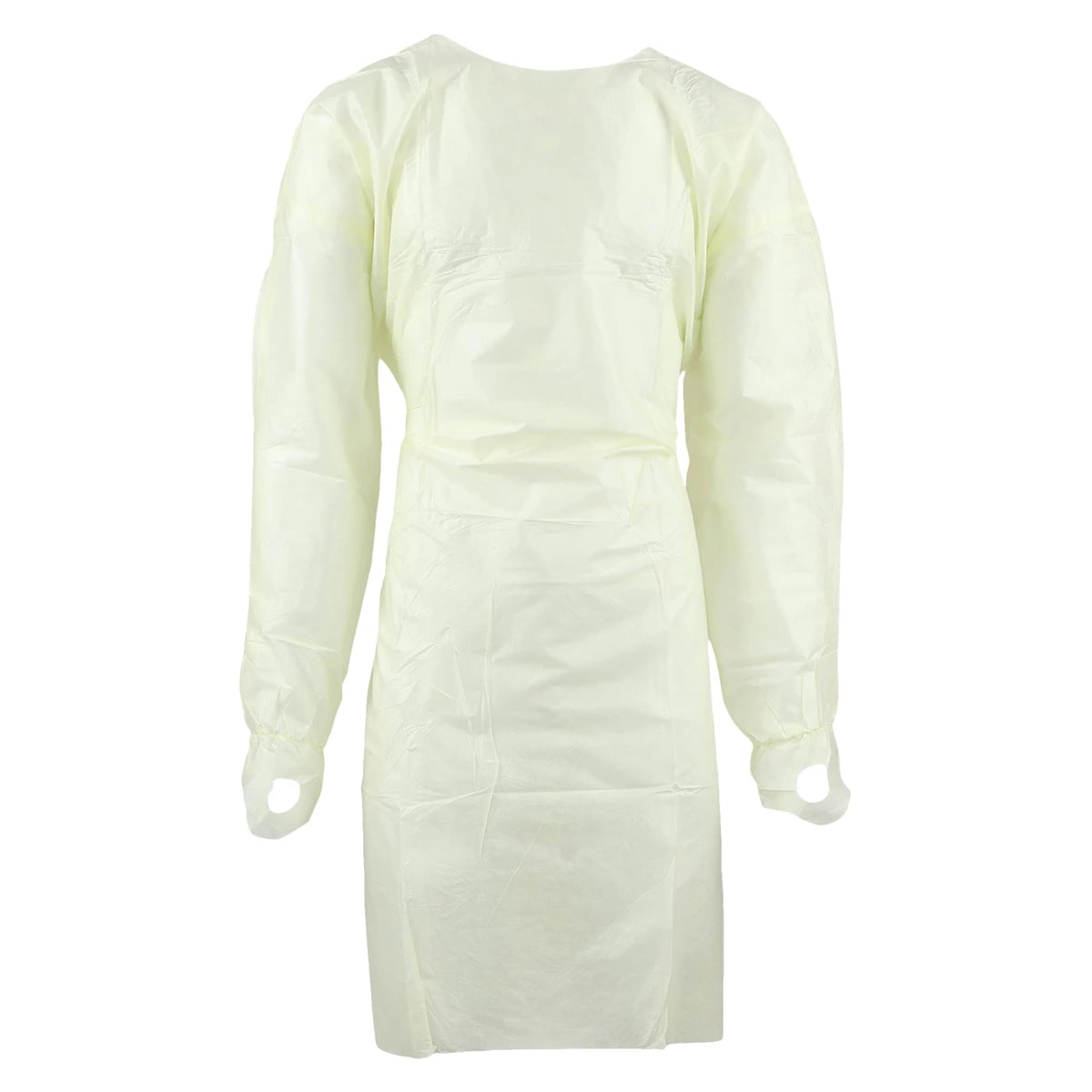 Cardinal Gown Isolation Yellow AAMI Level 2 SMS, Adult X-Large, Below Knee, Full Back, 10/Bag