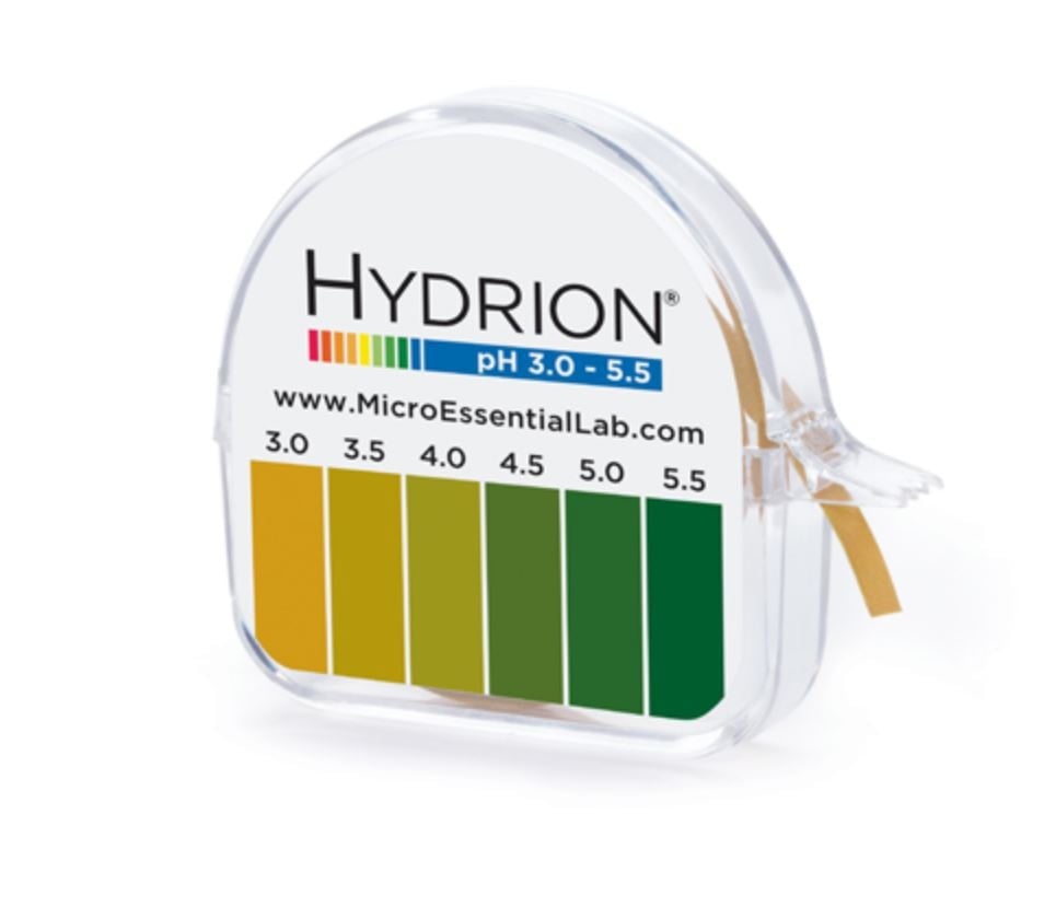 Hydrion pH Test Paper, Range 3.0-5.5, 15 ft Roll