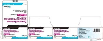 Dexamethasone Sodium Phosphate Injection 4mg/mL, MDV, 5mL, 25/Package