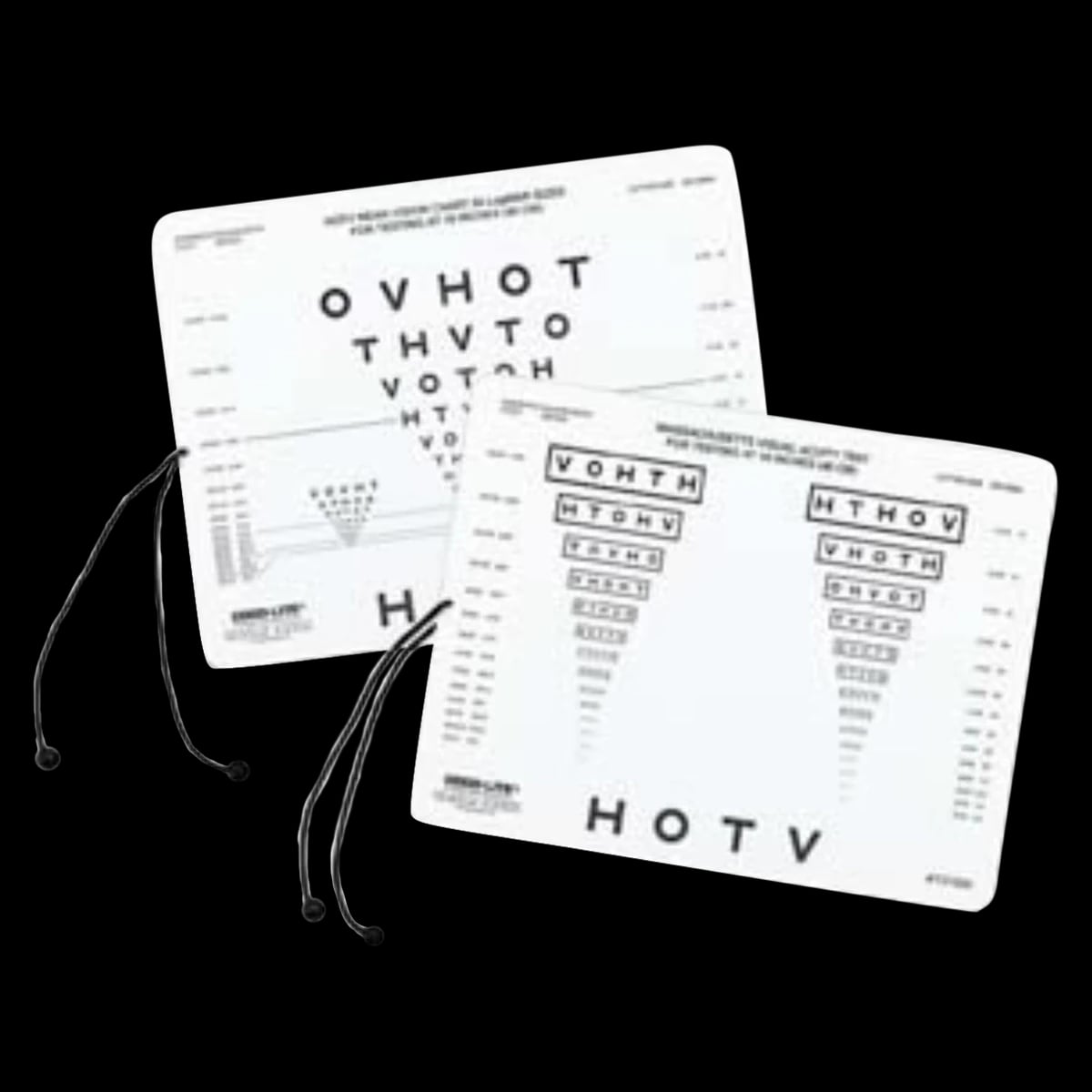 Good-Lite Near Vision Testing Card, HOTV with Cord, 16" Testing Distance