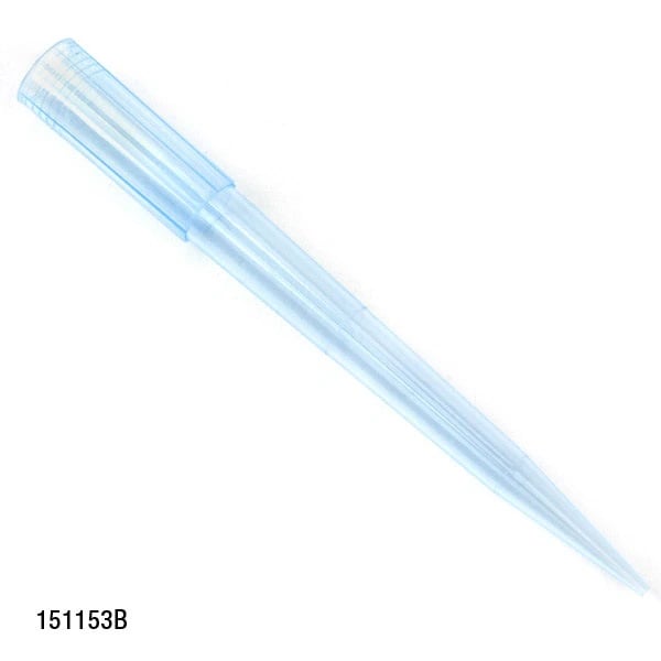 Globe Scientific Universal Pipette Tips, 100-1250 µL, Graduated, Extended Length, Non-Sterile, Blue, 6 Racks of 96 (576 Tips/Case)