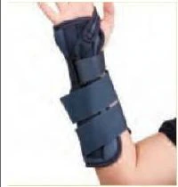 DeRoyal Wrist/Forearm Splint, Tietex 8", Size Small, Right, Navy