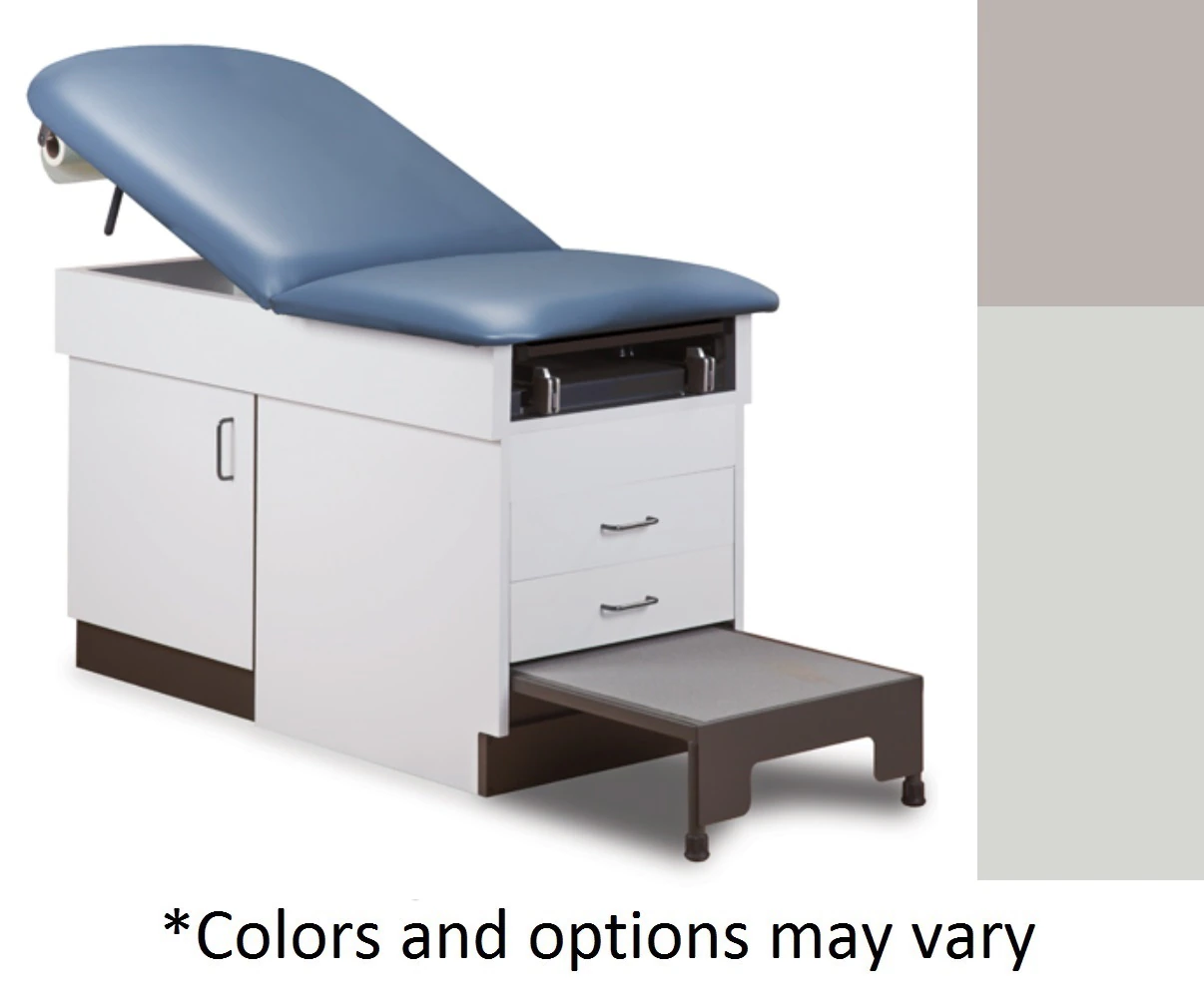 Clinton Industries Family Practice Exam Table with Silver, Country Mist, 400 lb Capacity