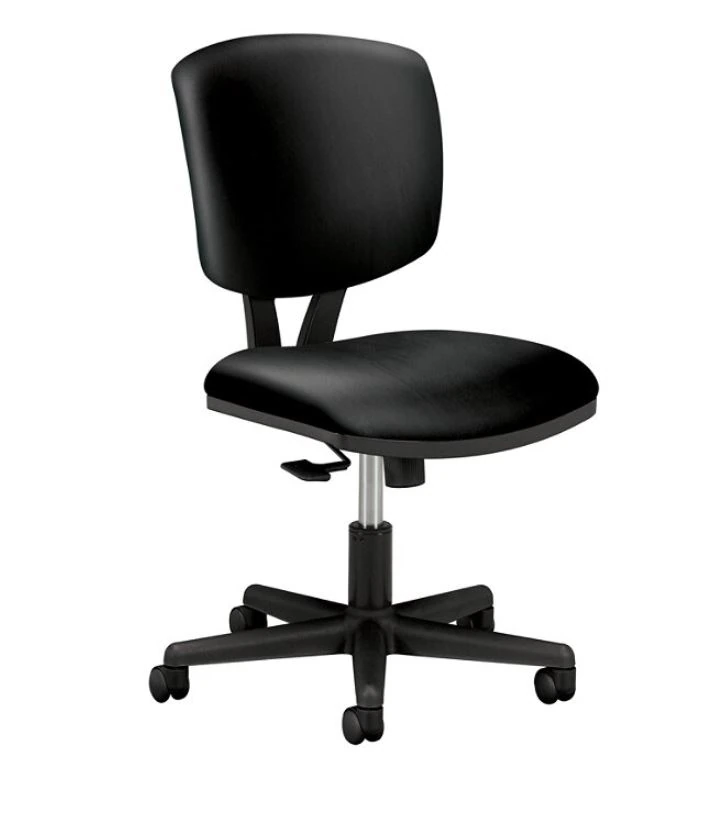 HON Volt 5703 Leather Low-Back Chair, Black, 40 in x 25.75 in x 18.75 in