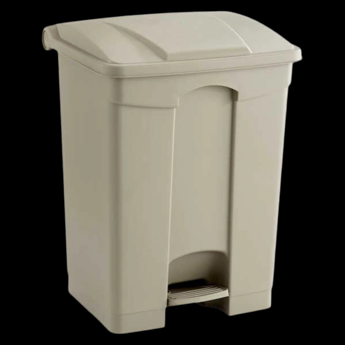Safco Large Capacity Plastic Step-On Receptacle, Self-Closing Lid, Each