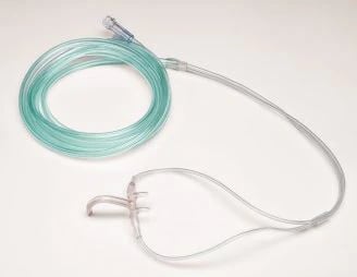 SunMed Divided Oral/Nasal CO2 Sampling Cannula, Pediatric, Male Luer Lock, 7' O2 Tubing / 7' CO2 Tubing, Disposable with Oxygen Delivery, 25/Case