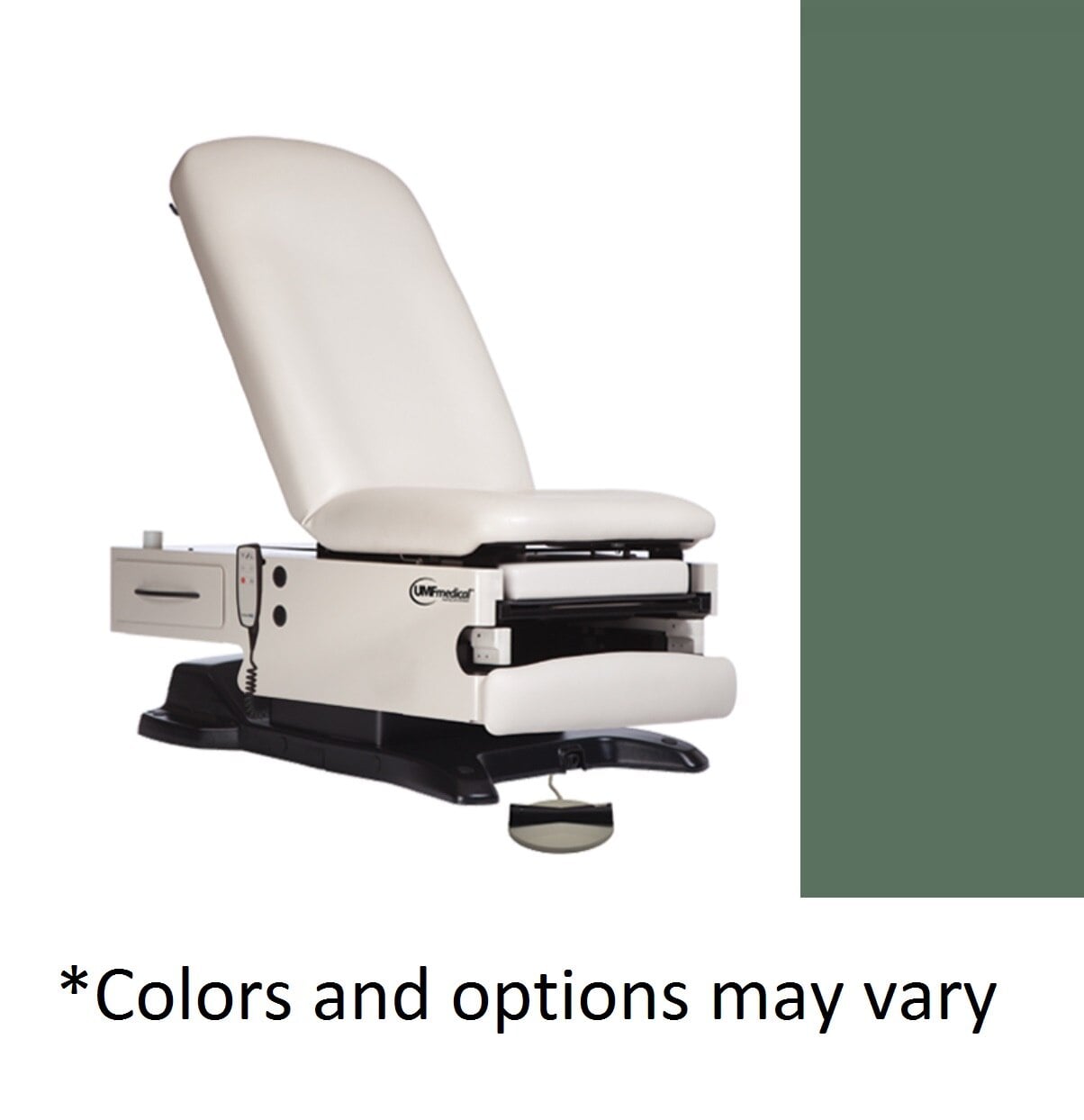 UMF Medical Power200 Hi-Lo Power Procedure/Exam Table, Sage Green, 650 lb Capacity