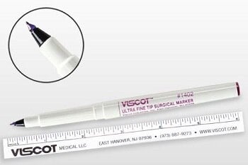 Viscot Skin Marker Ultra-Fine Tip with Ruler, Violet, Sterile