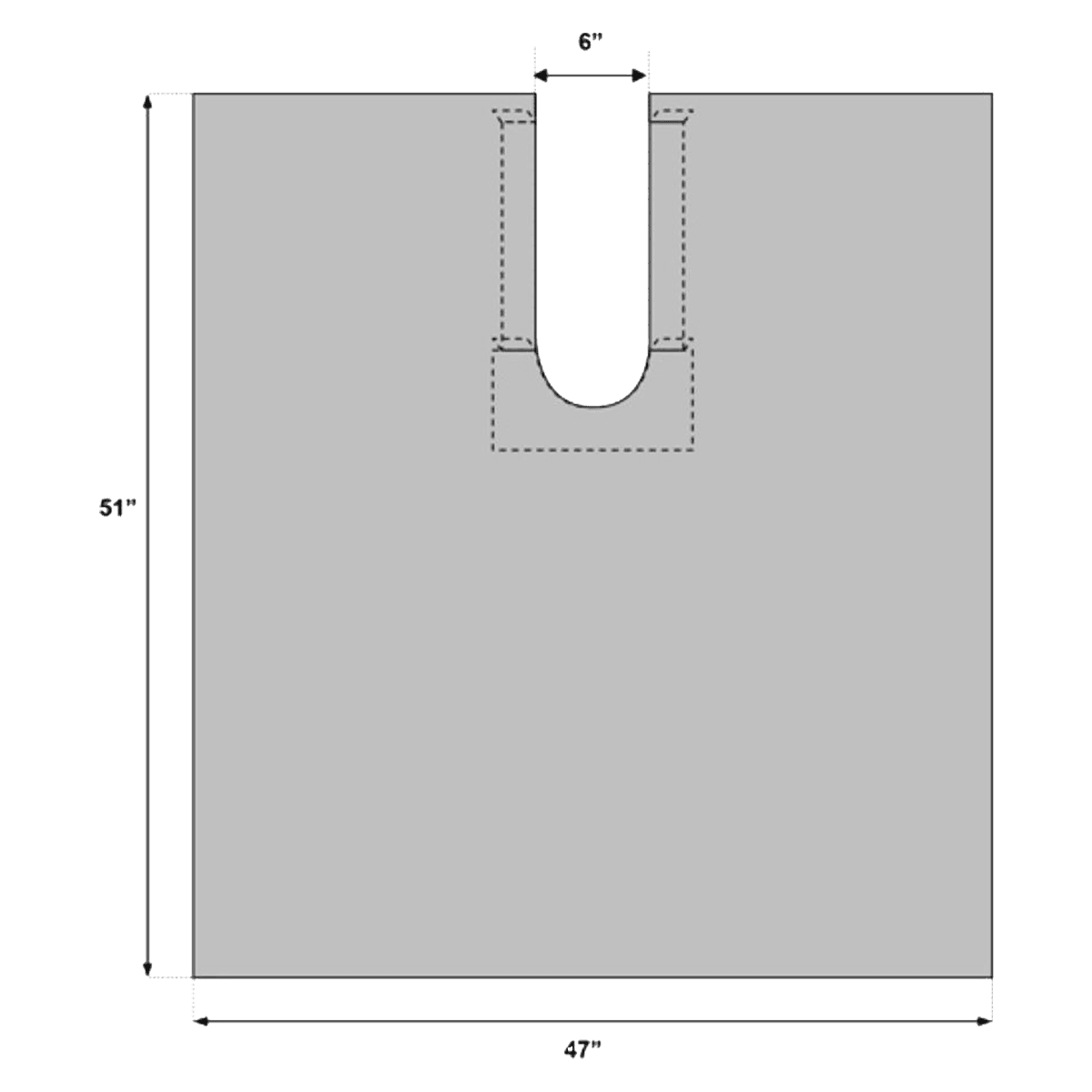 Welmed Clearview Non-Sterile Fenestrated Surgical Drape with Surrounding Tape, 47" x 51"