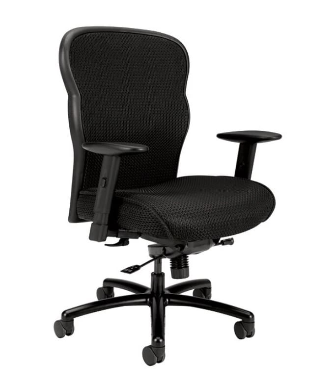 HON Basyx Mesh Big & Tall Chair, Black, 41.5 in x 29.5 in x 25.625 in