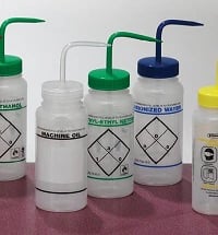 Bel-Art Products Wash Bottle for Deionized Water, Safety Labeled, 6/Package