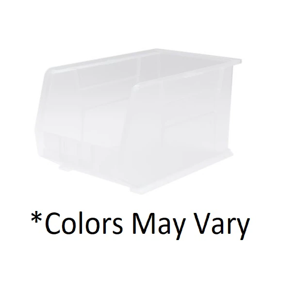 Akro-Mils AkroBins Open Stack Storage Bin, Clear Polymer with Label Holder, 18" x 11" x 10", 6/Case