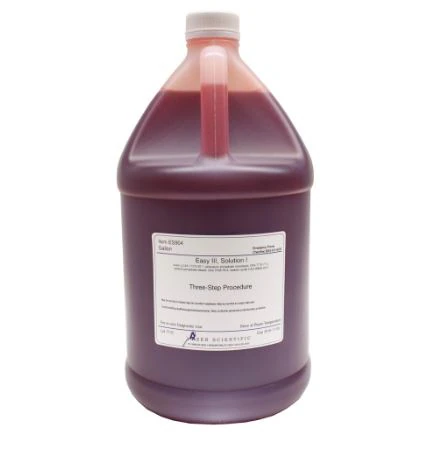 Azer Scientific Easy III Solution I for Hematology Stain, Reddish Orange, 1 Gallon, 4/Case