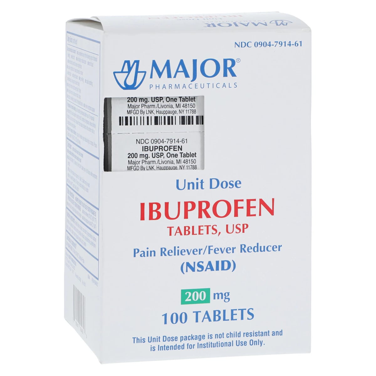 Ibuprofen Tablets UD, 200mg, Unit Dose Blister Pack, 100/Pk