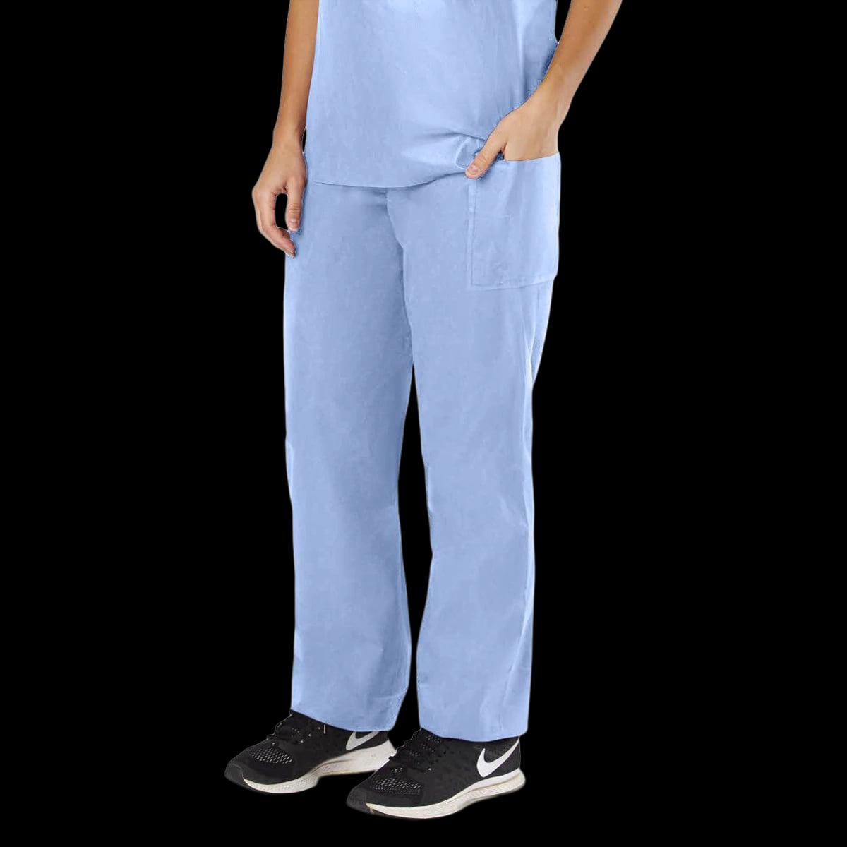 Medline Disposable Scrub Pant, Adult Unisex, Blue, Multi-Ply Polypropylene, Drawstring Closure, 1 Pocket, 1 Rear Leg Pocket, 2X-Large, 30/Case