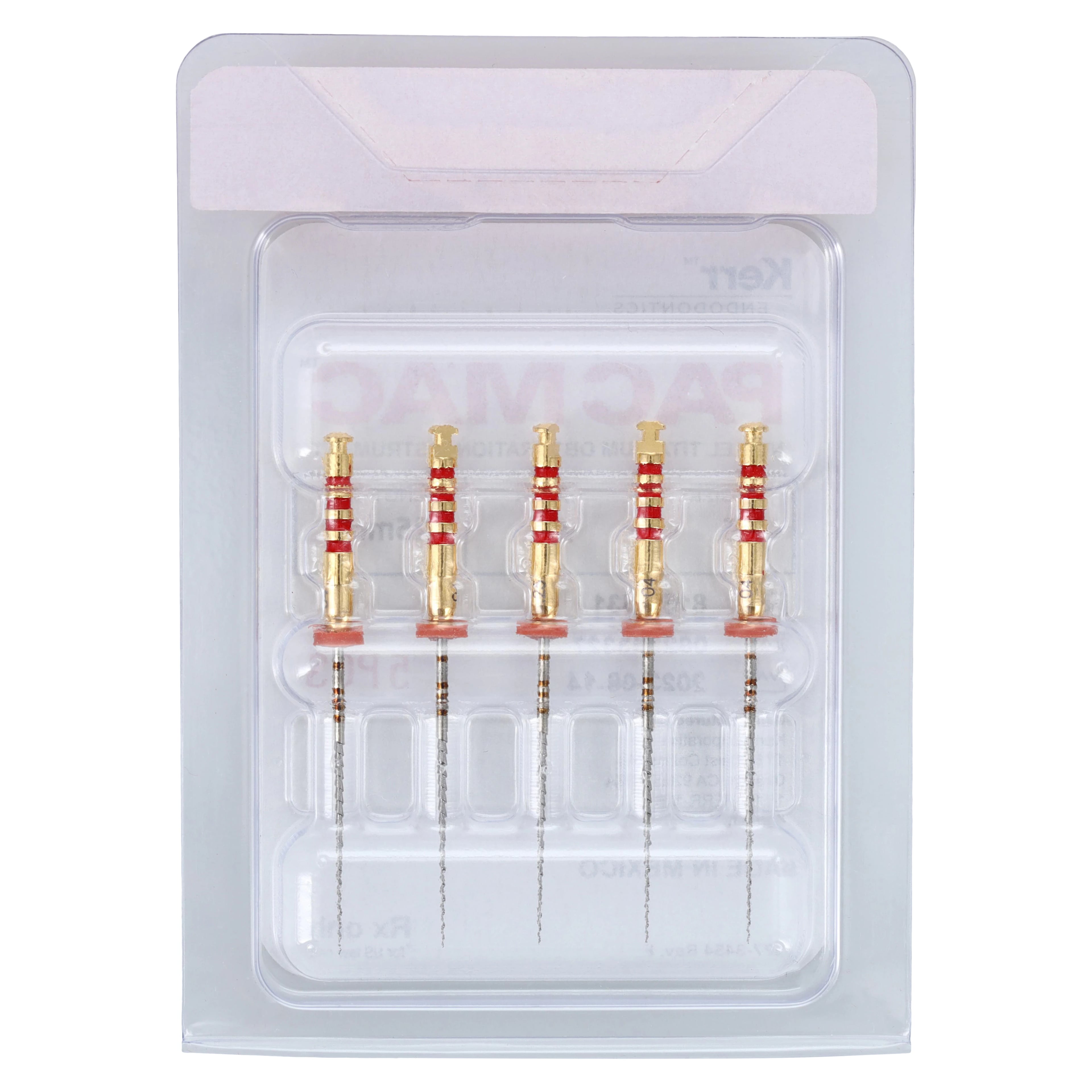 PacMac Engine-Driven NiTi Condenser, #25, 25 mm, .04 Taper, Red, 5/Pk, 815-7531