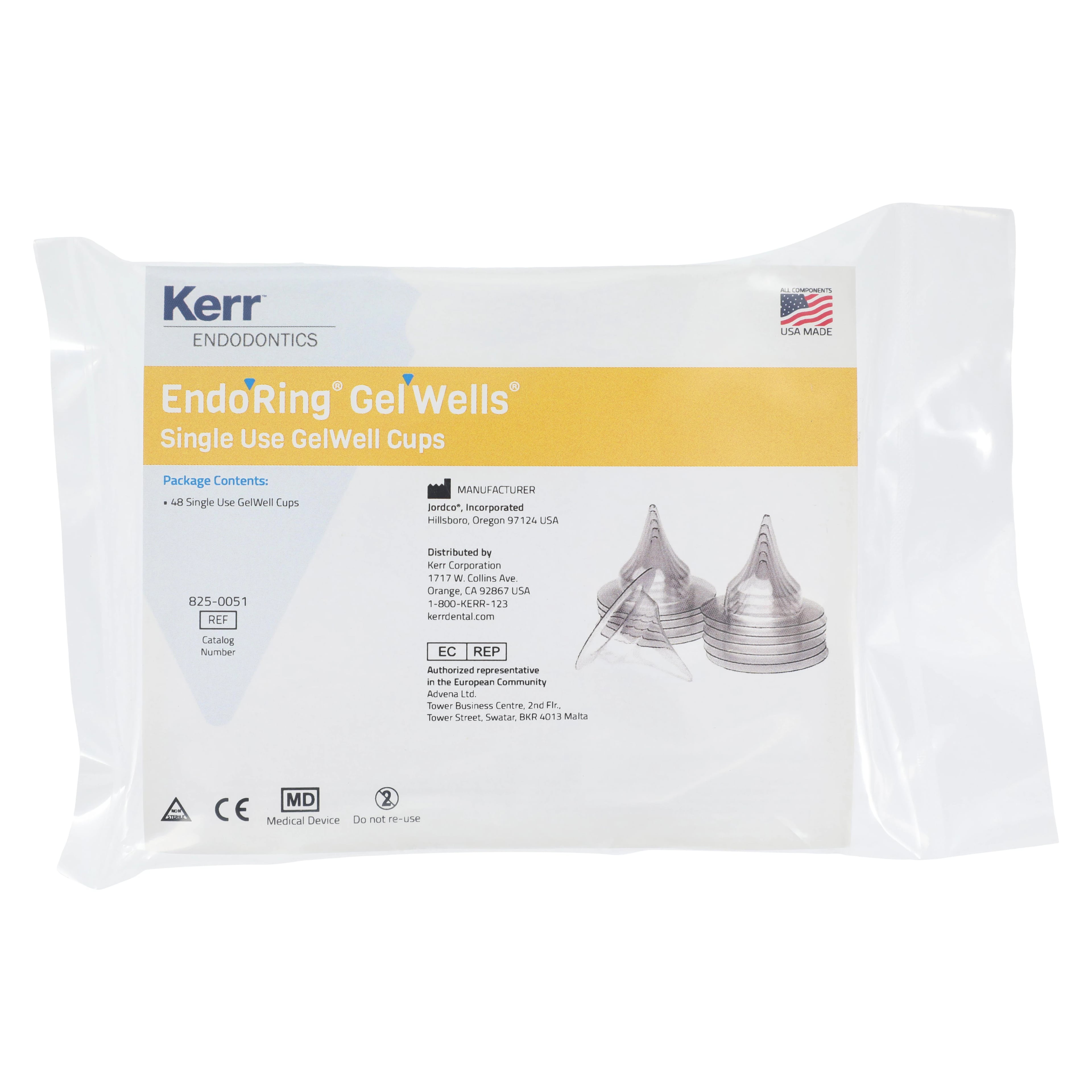 Kerr EndoRing Disposable Gel Wells, 48/Pack, 825-0051