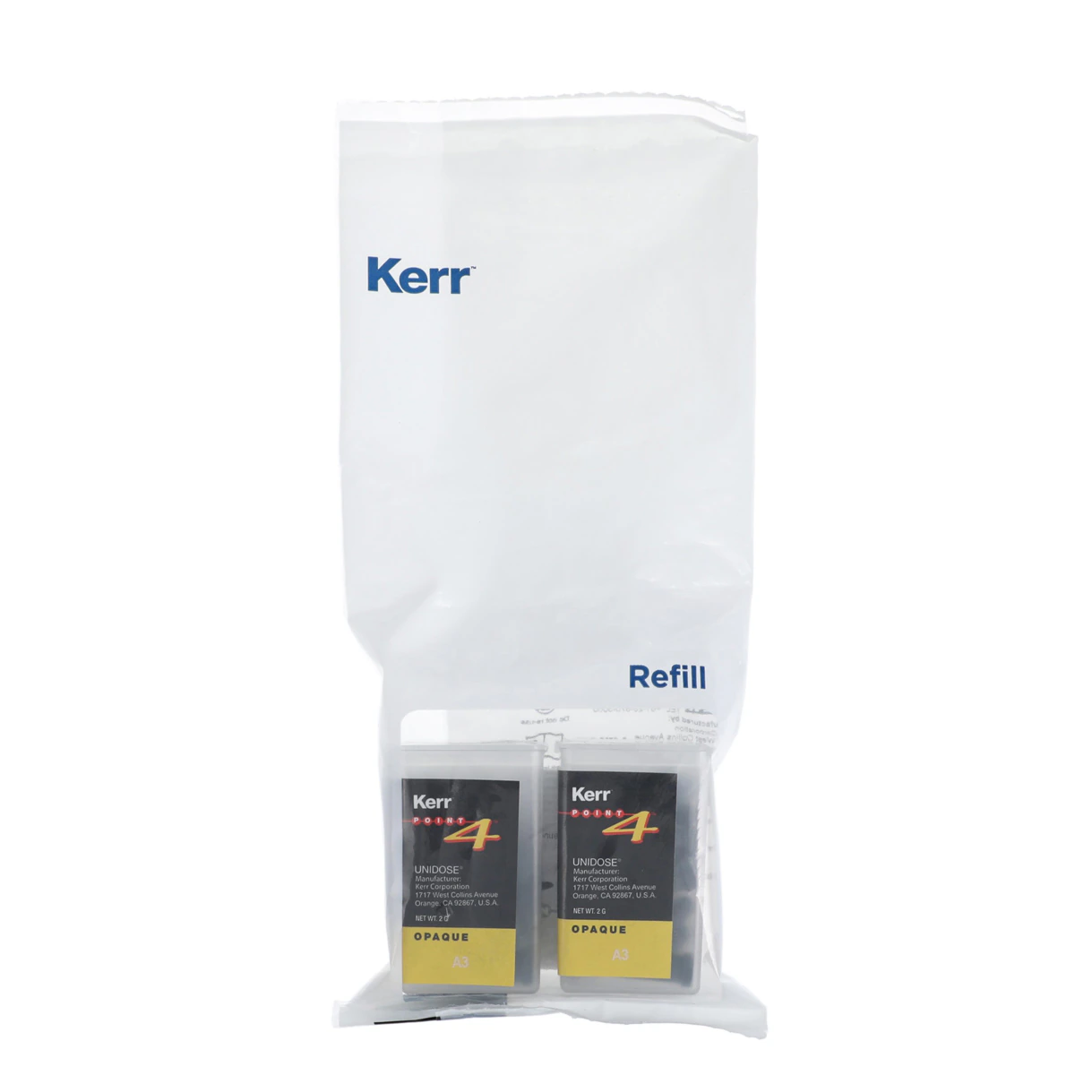 Kerr Point 4 Optimized Particle Composite Unidose Refill, A3 Opaque, Light-Cure, 0.2 g, 20/Pkg