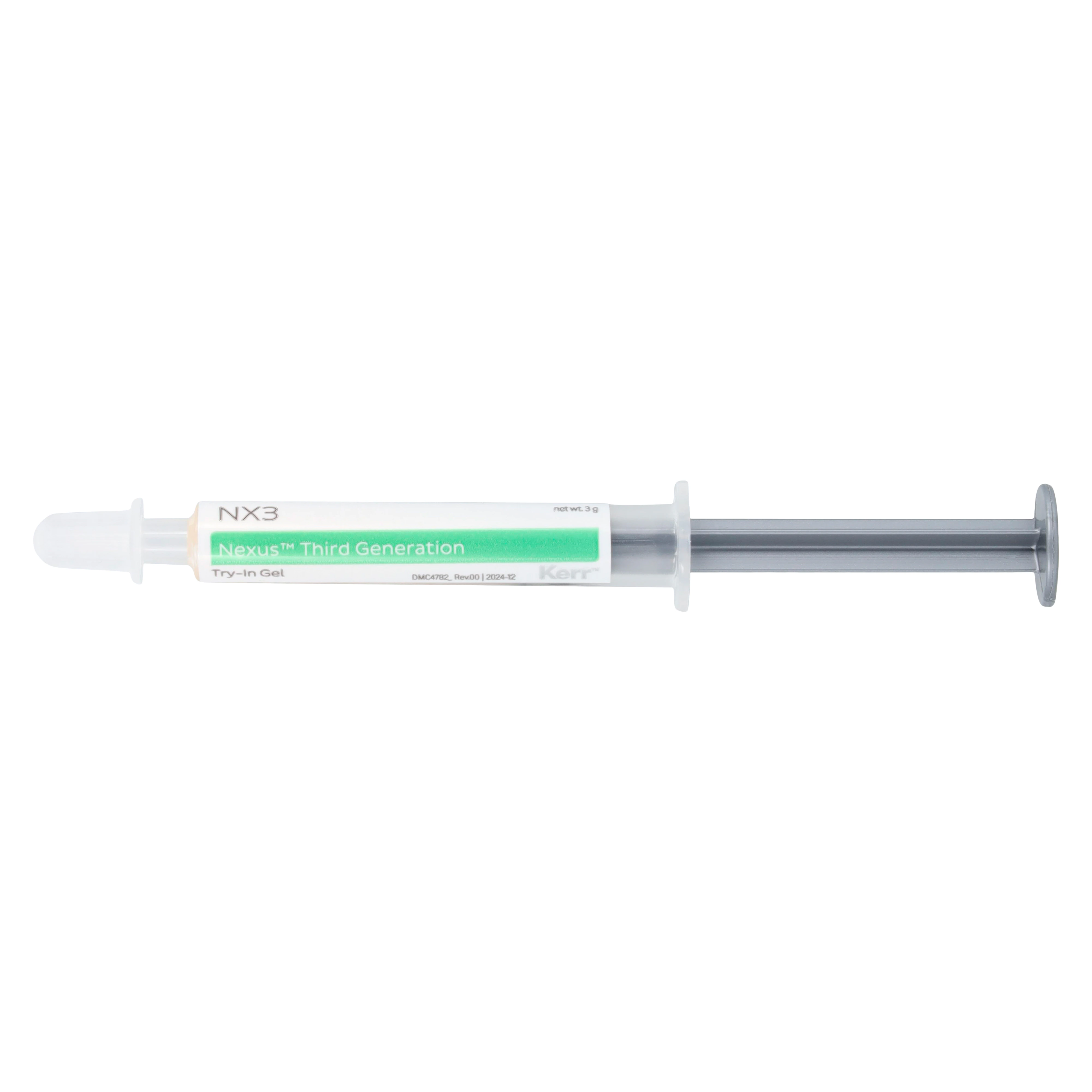Kerr NX3 Nexus Third Generation Try-In Gel Refill, Clear, 3 g Syringe, 1/Pk, 33656