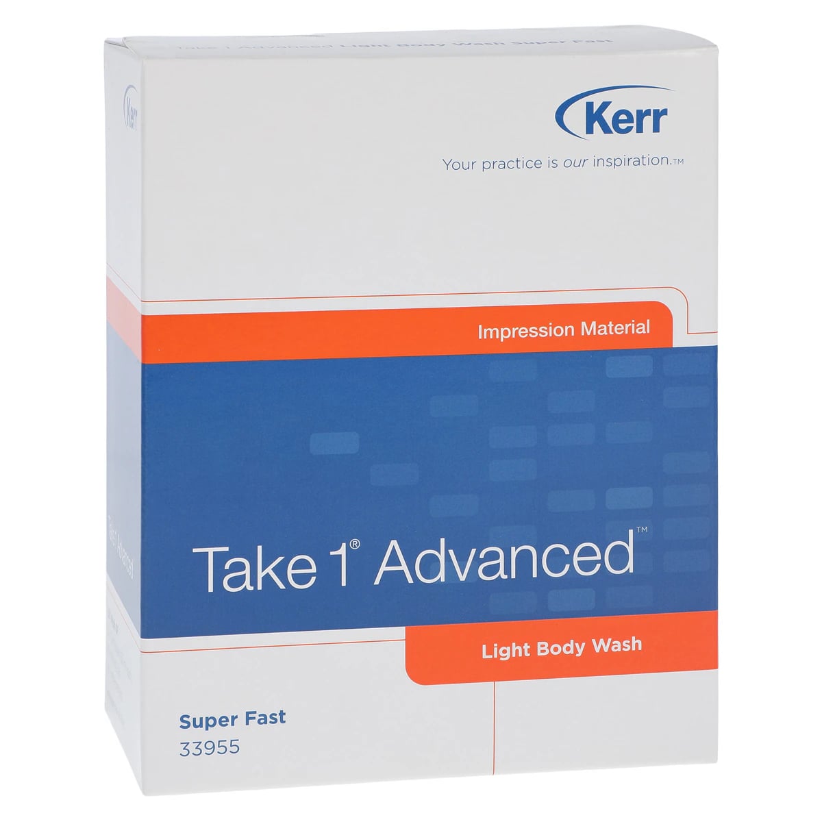 Kerr Take 1 Advanced VPS Impression Material, Light Body Wash, Super Fast Set, Orange, 50 ml Cartridges, 2/Pk, 33955
