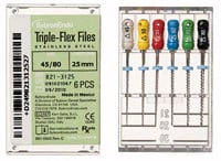 Kerr Triple-Flex Stainless Steel Endodontic Files, Size #08 (Gray), 21 mm, 6/Pack, 25927