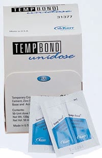 TempBond Original Temporary Cement, Unidose, 2.4 g, 50/Pk, 31377
